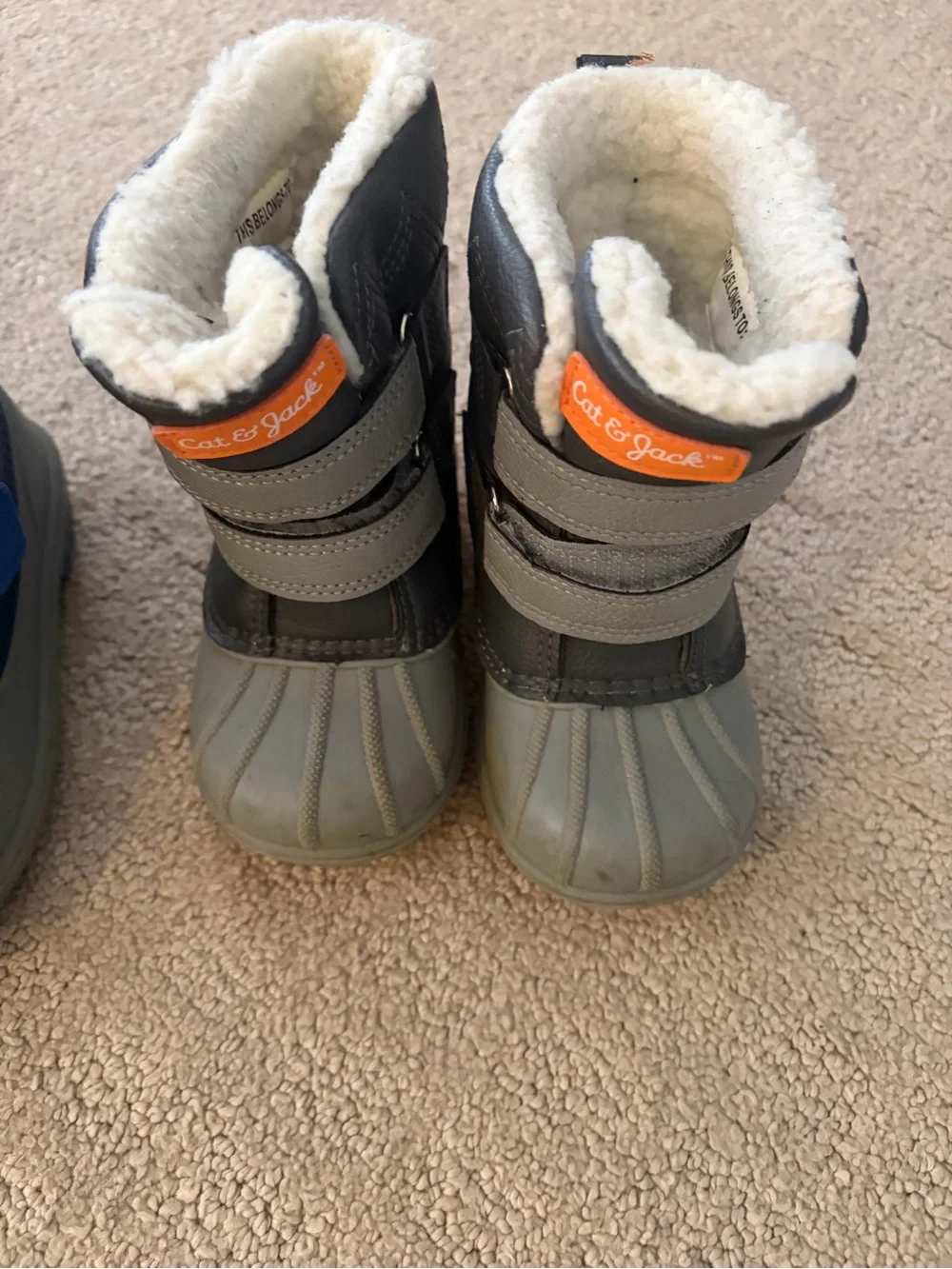 Cat & Jack Insulated Snow Boots (Gray/Yellow) – Size C7